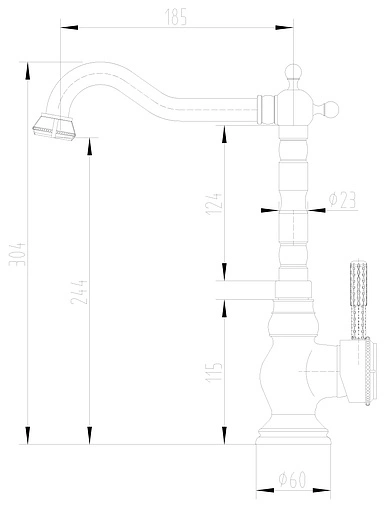 Смеситель для кухни Lemark Jasmine бронза LM6645B