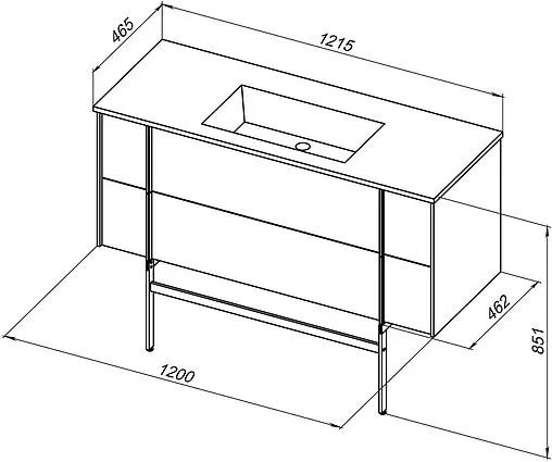 Тумба под умывальник подвесная Allen Brau Reality 120 олива 1.32008.CGM