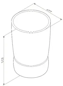 Стакан Am.Pm Sensation хром A3031300 Стакан Am.Pm Sensation хром A3031300, 2