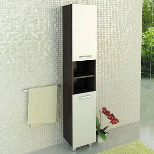 Шкаф-пенал напольный Comforty Манчестер 35 белый/венге 00003125546CF