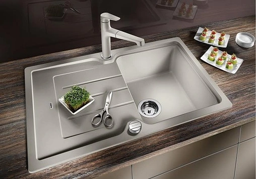 Смеситель для кухни с выдвижным изливом Blanco Felisa-S жемчужный 520347