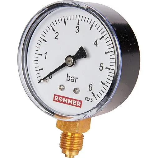 Манометр радиальный Rommer 63 мм 6 бар ¼&quot; RIM-0010-630608