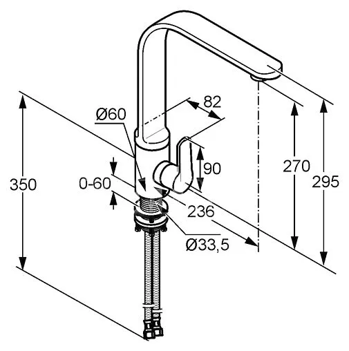 Смеситель для кухни Kludi JOOP! хром 559040575 Смеситель для кухни Kludi JOOP! хром 559040575