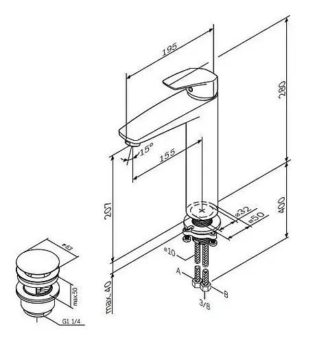 Смеситель для раковины AM.PM Gem хром F9092200