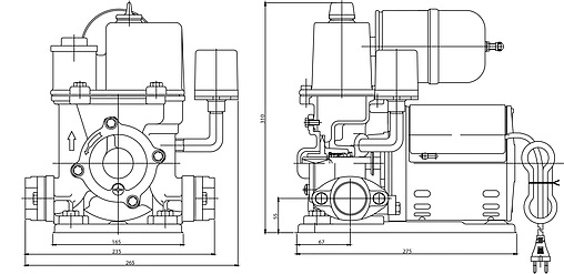 Станция автоматического водоснабжения Wilo PW-252EA 3059267