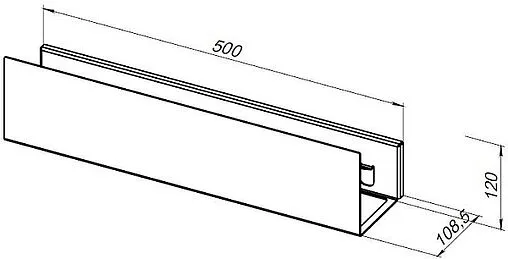 Полка Aquanet Магнум 50 чёрный матовый 00274189