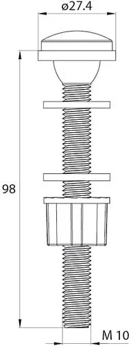 Комплект арматуры для бачка двухрежимный ½&quot; пластик нижний IDDIS Optima Home тип А F012400-01K