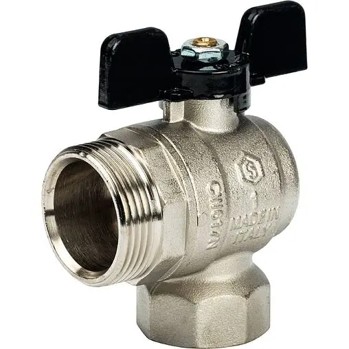 Кран шаровый с американкой угловой 1"в x 1"н Stout SVB-0008-000025