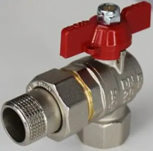 Кран шаровый с американкой угловой ½"в x ½"н Elsen EV12.5201, 2