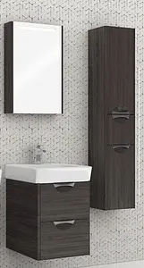 Шкаф-зеркало Aquaton Сильва 50 дуб макиато 1A215502SIW5L, 3