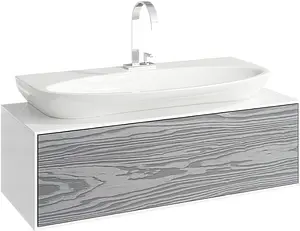 Тумба-умывальник подвесная Aqwella Genesis 100 миллениум серый/белый GEN0110MG+Esc.09.04.D Тумба-умывальник подвесная Aqwella Genesis 100 миллениум серый/белый GEN0110MG+Esc.09.04.D, 1