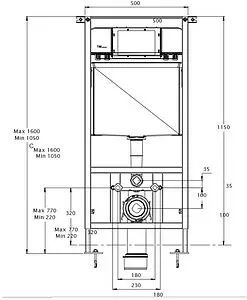 Инсталляция для подвесного унитаза Azario AZ-8010-1000 Инсталляция для подвесного унитаза Azario AZ-8010-1000, 2