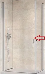 Душевая дверь 1000мм прозрачное стекло Ravak Chrome CRV1-100 1QVA0U01Z1, 1