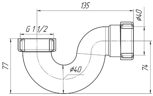 Сифон для душевого поддона без выпуска Ани Пласт E100 Сифон для душевого поддона без выпуска Ани Пласт E100