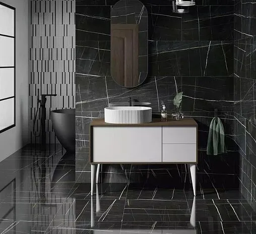 Тумба под умывальник Kerama Marazzi Atollo 80 белый матовый/дерево AT.110\WHT.M