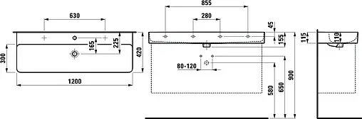 Раковина Laufen Val 120 белый 8.1028.9.000.104.1