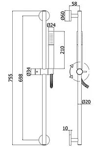 Душевая стойка Paffoni Life чёрный матовый ZSAL135NO Душевая стойка Paffoni Life чёрный матовый ZSAL135NO, 2