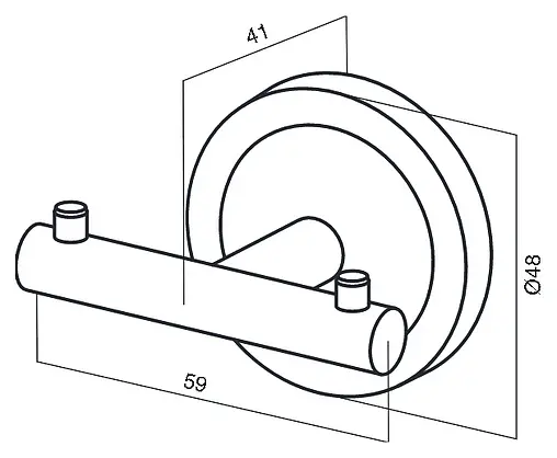 Крючок двойной Am.Pm Serenity хром A4035600
