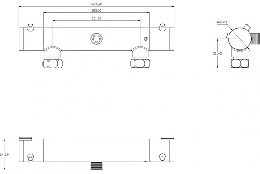 Термостат для душа Swedbe Mercury хром 9025