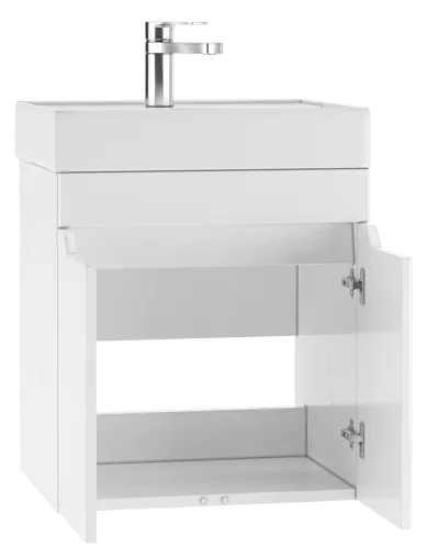 Тумба-умывальник подвесная Айсберг Мечта 50 белый DM2302T+4607152361544