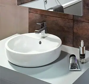 Раковина Cersanit Caspia Ring 44 белый S-UM-CAS44/1-R-w, 4