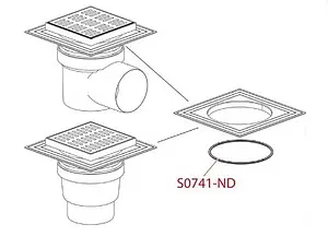 Трап горизонтальный Set AlcaPlast 150x150мм APV26 Трап горизонтальный Set AlcaPlast 150x150мм APV26, 3