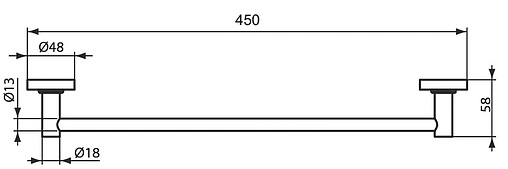 Полотенцедержатель Ideal Standard IOM чёрный матовый A9117XG