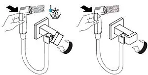 Гигиенический душ с запорным вентилем Hansgrohe Bidette хром 29230000, 3