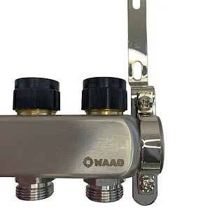 Группа коллекторная без расходомеров 4 отвода 1&quot;в/в x ¾&quot;ек WAAG WG.588.0604, 5