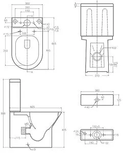 Унитаз-компакт безободковый Hansmann keramik Compact белый УНИ0004, 2