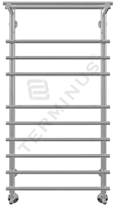 Полотенцесушитель водяной лесенка Terminus Ватра с полкой П10 500*996 полированная сталь 4670030723970, 1