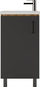 Тумба-умывальник напольная Домино Craft 45 графит/дуб вотан DCr2208T+4640021065907, 3