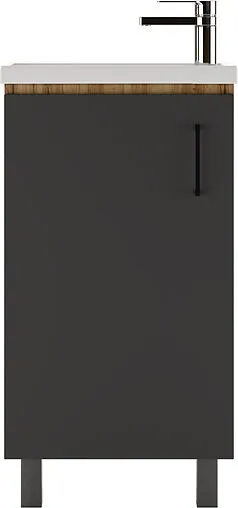 Тумба-умывальник напольная Домино Craft 45 графит/дуб вотан DCr2208T+4640021065907