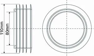 Манжета фановой трубы Mc Alpine белый MRWC-OUTLET-PB, 2