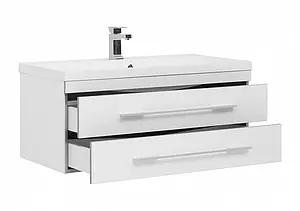 Тумба под умывальник подвесная Aquanet Верона 100 белый 00175382, 4