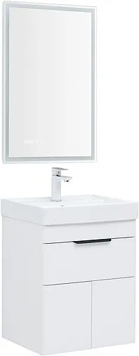 Тумба-умывальник Aquanet Ирис new 50 белый глянец 00310147+