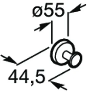 Крючок Roca Twin хром 816700001 Крючок Roca Twin хром 816700001, 2