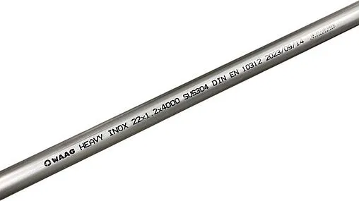 Труба из нержавеющей стали WAAG Heavy Inox 22 x 1.2 мм матовая штанга 4м WG.900.304.2212