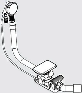 Слив-перелив для ванны с функцией налива Kaldewei Asymmetric Duo KA 4061 белый 687772060001 Слив-перелив для ванны с функцией налива Kaldewei Asymmetric Duo KA 4061 белый 687772060001, 2