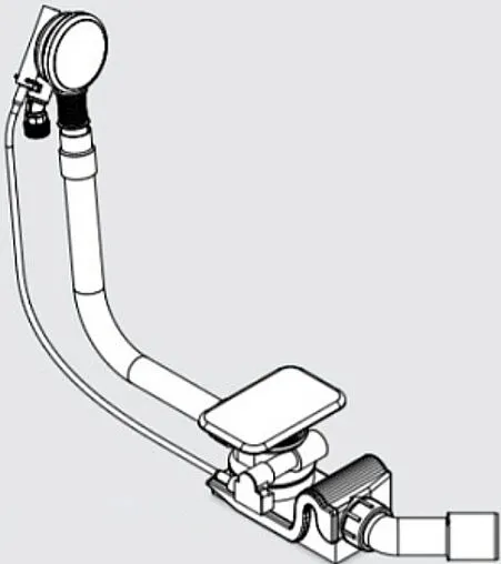 Слив-перелив для ванны с функцией налива Kaldewei Asymmetric Duo KA 4061 белый 687772060001 Слив-перелив для ванны с функцией налива Kaldewei Asymmetric Duo KA 4061 белый 687772060001