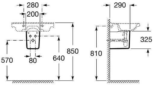 Полупьедестал Roca Debba белый 33799100Y