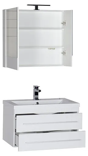 Шкаф-зеркало Aquanet Нота 75 L белый 00165130