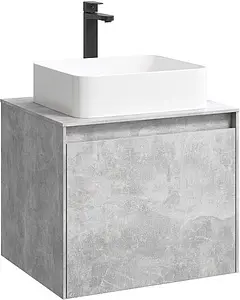 Тумба-умывальник подвесная Aqwella Mobi 60 бетон светлый MOB0106BS+MOB0706BS+641945 Тумба-умывальник подвесная Aqwella Mobi 60 бетон светлый MOB0106BS+MOB0706BS+641945, 1