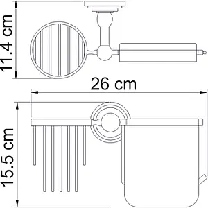 Держатель туалетной бумаги Wasserkraft Ammer никель 7059 Держатель туалетной бумаги Wasserkraft Ammer никель 7059, 3