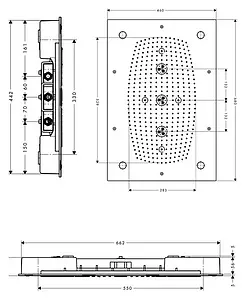 Лейка верхнего душа с подсветкой Hansgrohe Raindance Rainmaker 680/460 3jet хром 28418000 Лейка верхнего душа с подсветкой Hansgrohe Raindance Rainmaker 680/460 3jet хром 28418000, 2