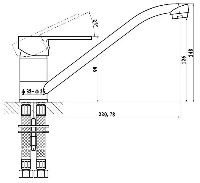 Смеситель для кухни Gross Aqua Moderna хром 3210278C-G0110 Смеситель для кухни Gross Aqua Moderna хром 3210278C-G0110, 2