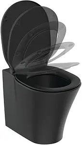 Унитаз приставной безободковый Ideal Standard Connect Air AquaBlade Silk Black черный матовый E0042V3 Унитаз приставной безободковый Ideal Standard Connect Air AquaBlade Silk Black черный матовый E0042V3, 3