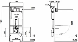 Инсталляция для подвесного унитаза Laufen LIS CW2 8.9466.1.000.000.1, 2