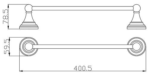 Полотенцедержатель Rav Slezak Morava retro золото MKA070¼0Z