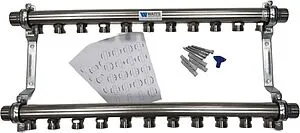 Группа коллекторная распределительная 11 отводов 1"н/н x ¾"ек Watts HLV2000 VA 10080783 Группа коллекторная распределительная 11 отводов 1"н/н x ¾"ек Watts HLV2000 VA 10080783, 1